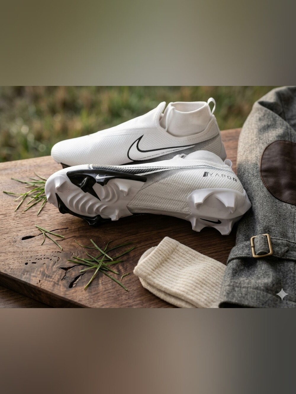Nike Men’s White & Black Vapor Soccer Cleats (Low-Cut)